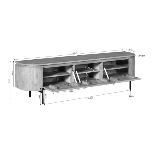 Tv meubel Excellent Brown | 160 cm