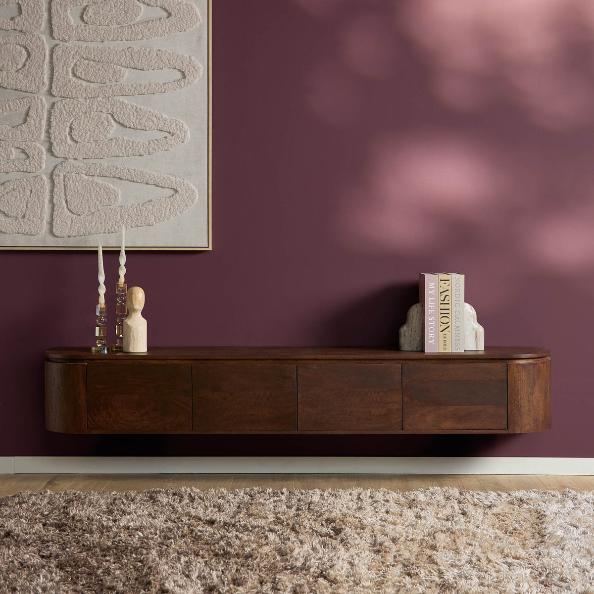Meuble TV Excellent marron | 200 cm