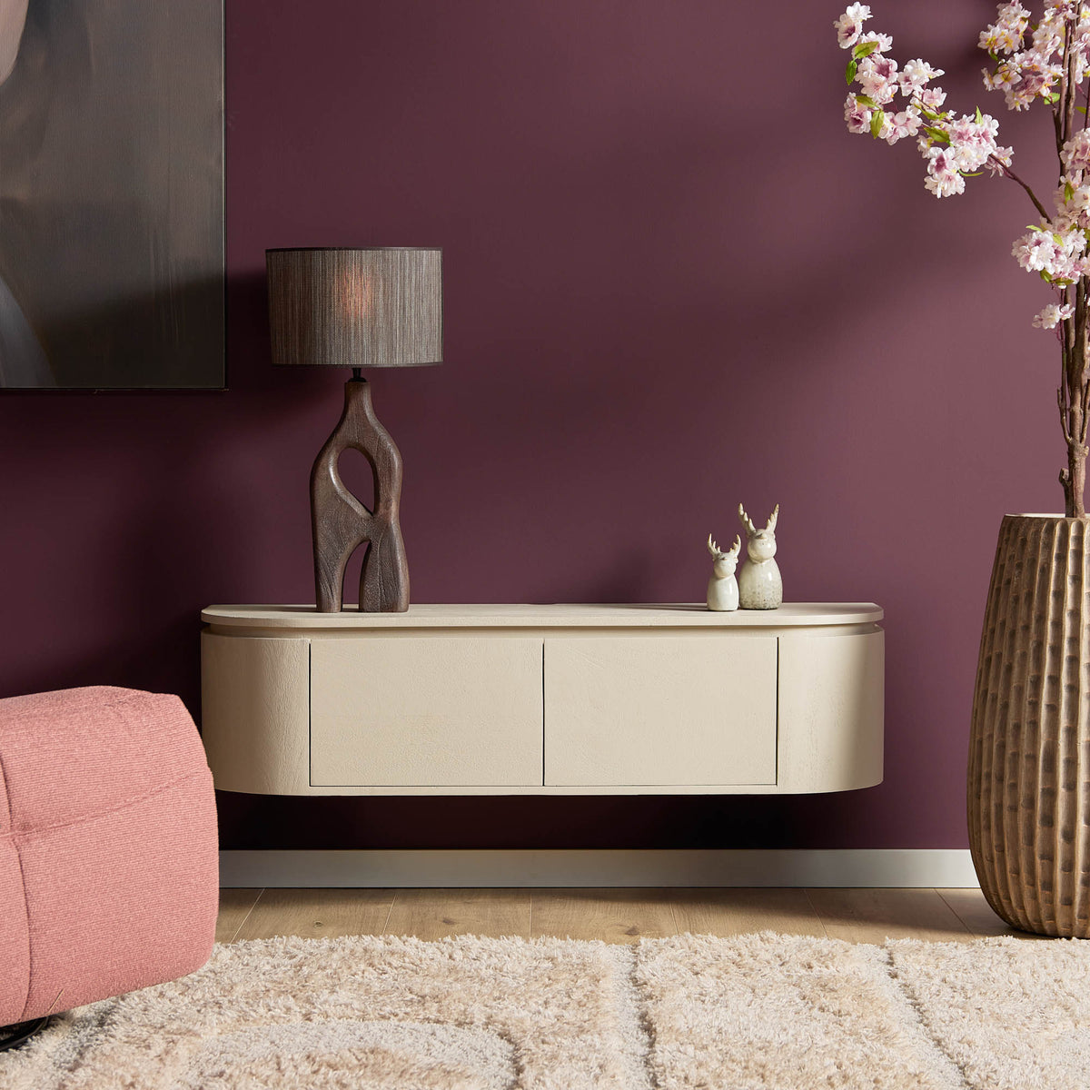 Meuble TV Excellent sable | 120 cm