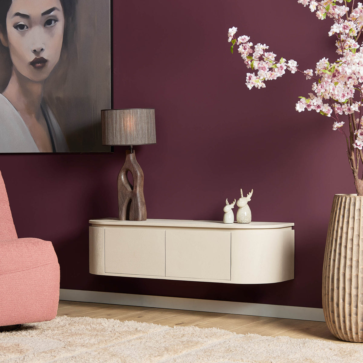 Meuble TV Excellent sable | 120 cm