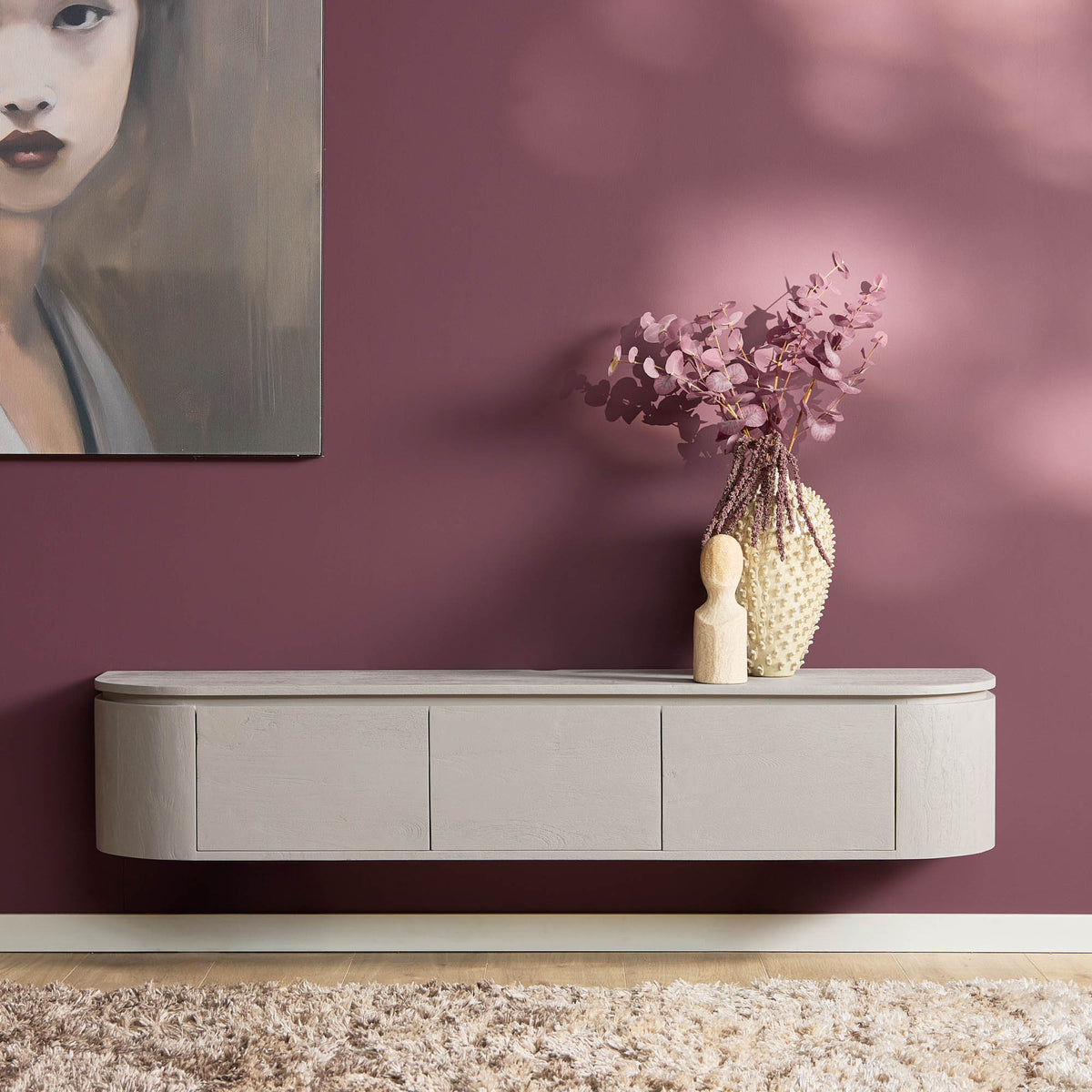 Meuble TV Excellent taupe | 160 cm