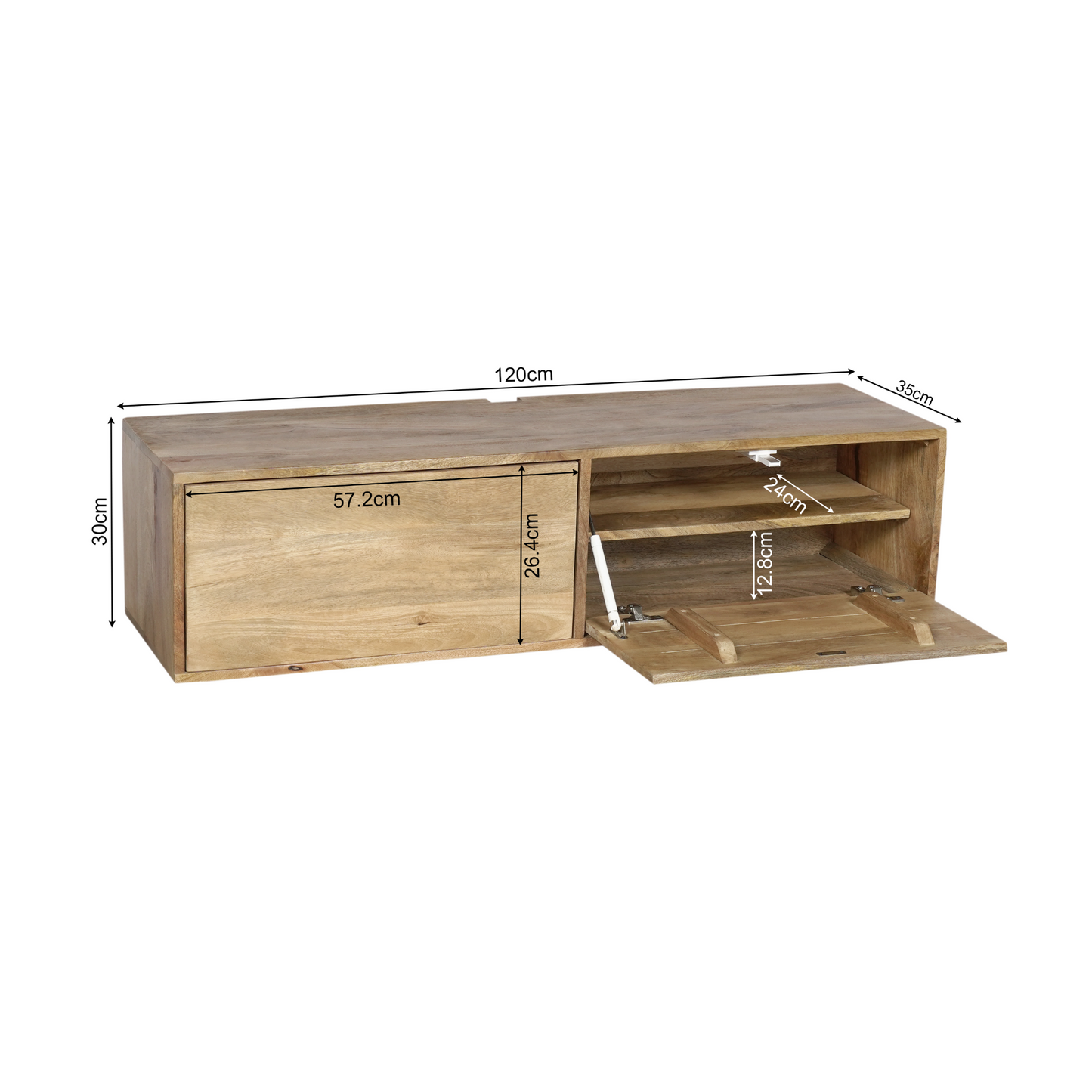 Zwevend tv meubel Vision | 120 cm
