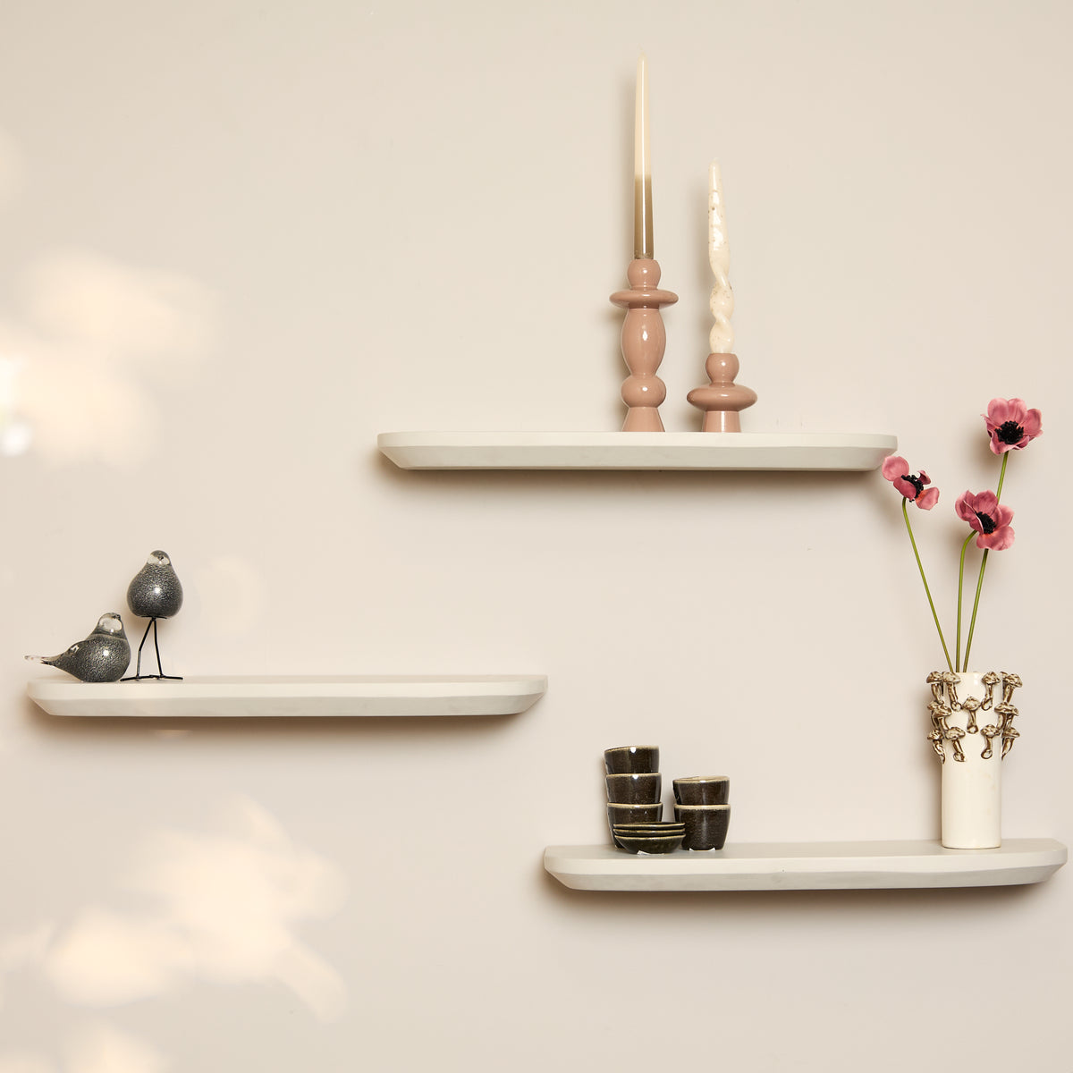 Wandplank Gusta Sand | 60 cm | Set van 3