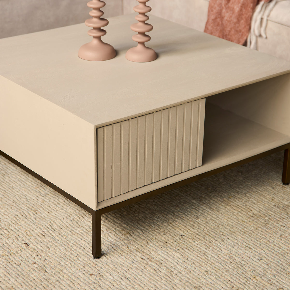 Salontafel Madison Sand | 80 cm | Vierkant