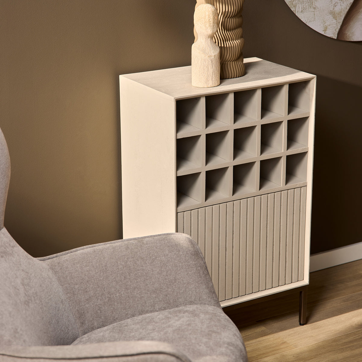Wijnkast Madison Sand | 55 cm