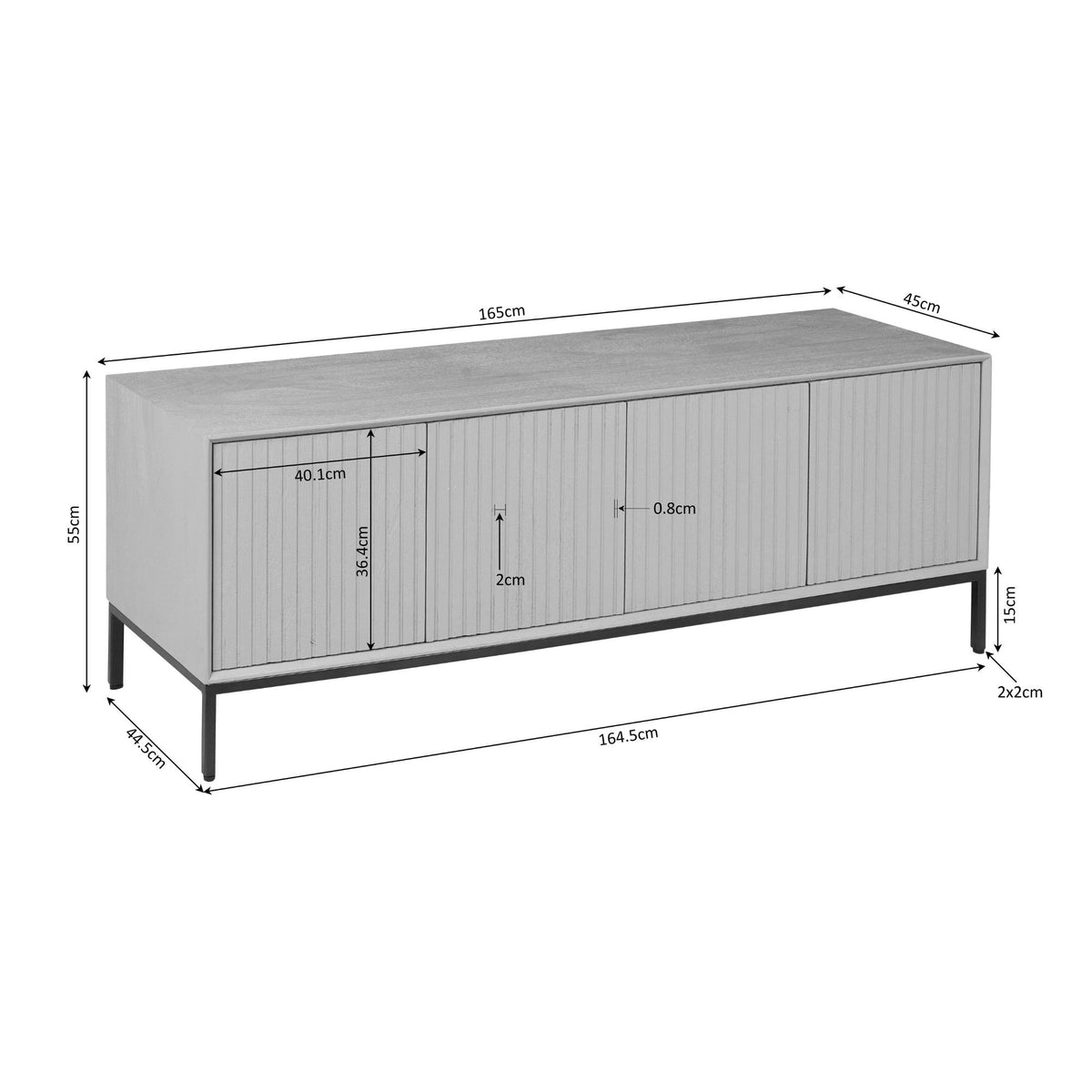 Tv meubel Madison Brown | 165 cm