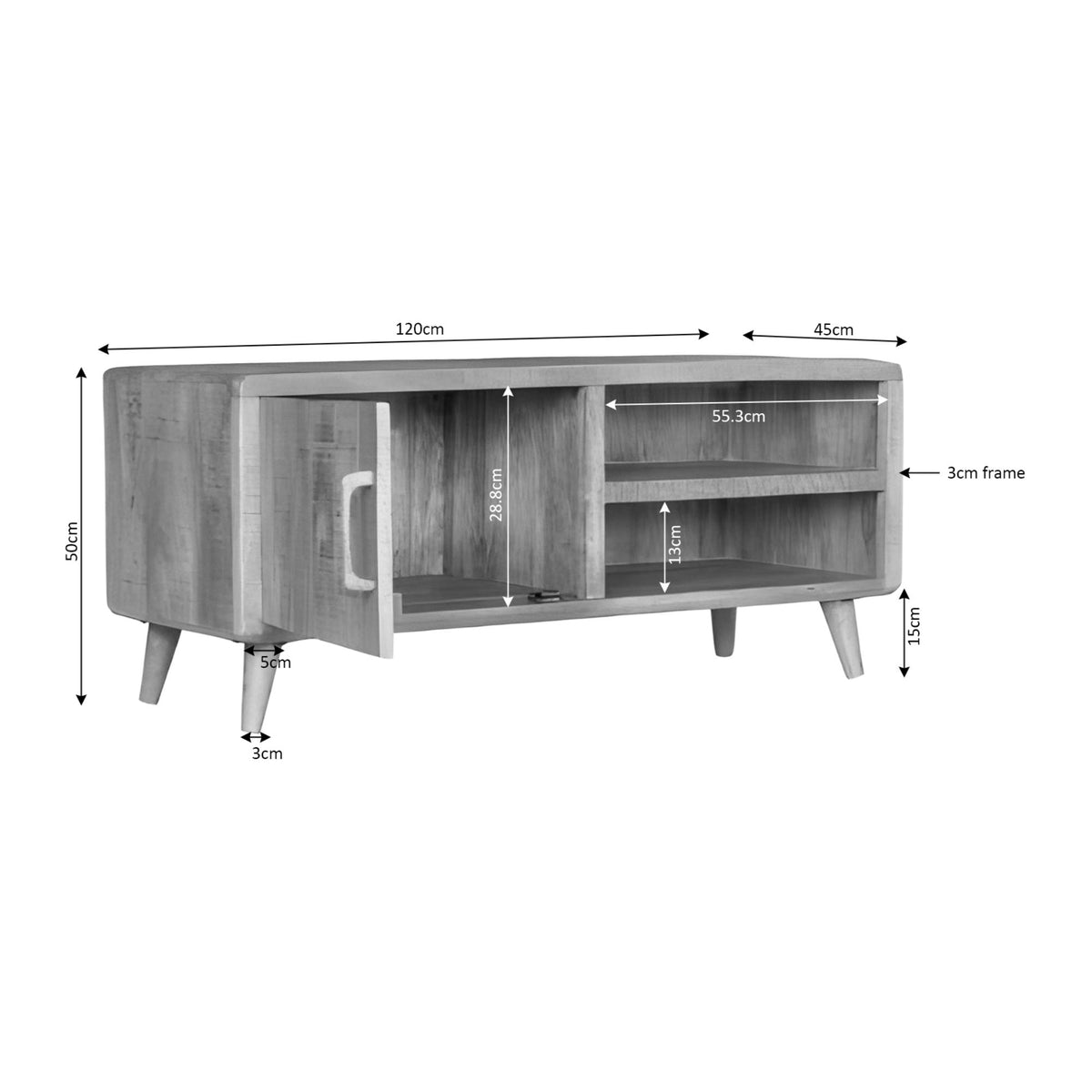 Sideboard Madison Braun | 210 cm
