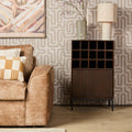 Range-bouteilles Madison marron | 55 cm
