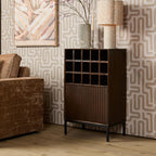 Range-bouteilles Madison marron | 55 cm