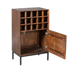 Range-bouteilles Madison marron | 55 cm
