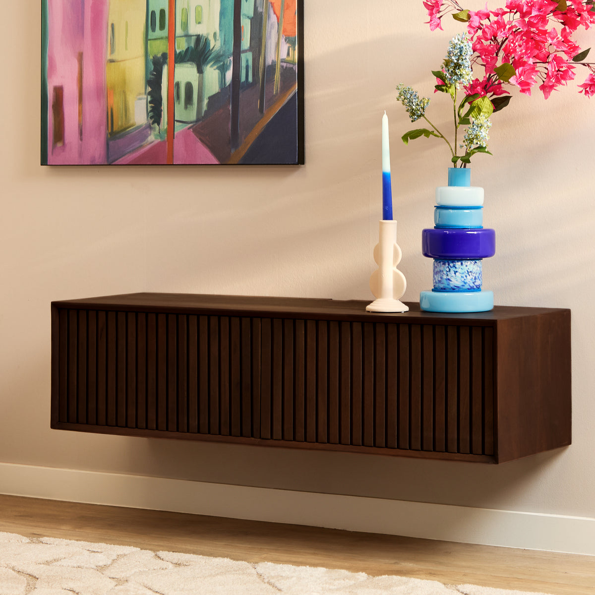 Zwevend tv meubel Madison Brown | 120 cm