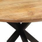 Tischplatte rund Swiss Edge Mangoholz Natur