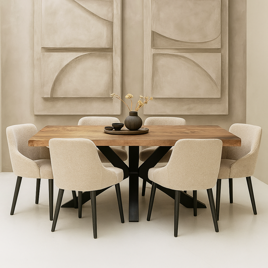 Eettafel Mangohout Rechthoek Naturel