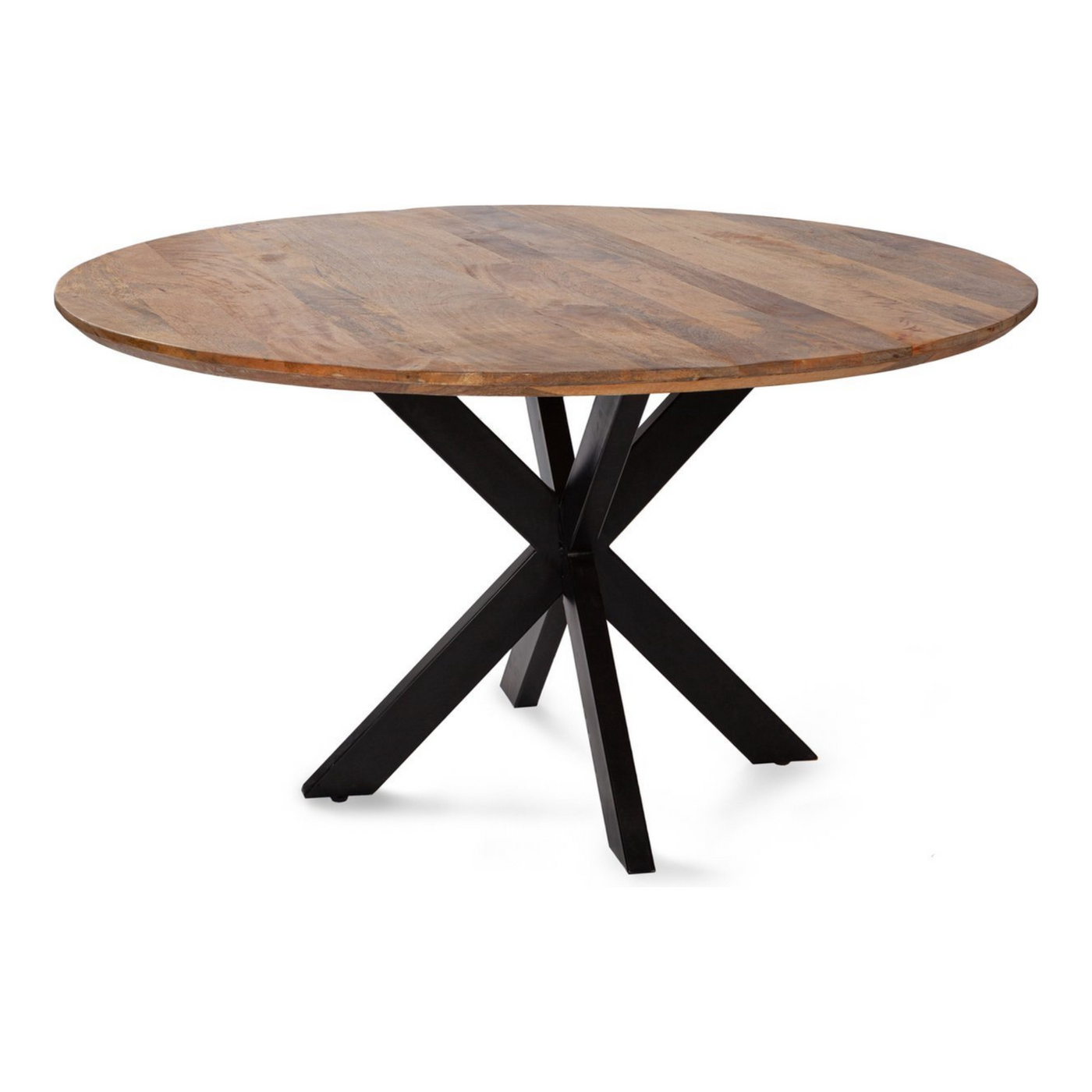 Mangohout Tafel Swiss Rond Naturel