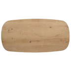 Plateau de table ovale danois en chêne Swiss Edge naturel