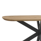 Plateau de table ovale danois en chêne Swiss Edge naturel