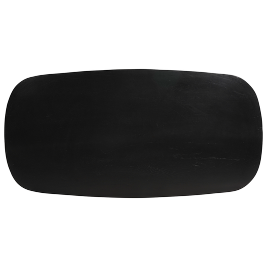 Tafelblad Deens Ovaal Eikenhout Swiss Edge Zwart