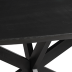Tischplatte dänisch oval Eiche Swiss Edge Schwarz