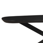 Tischplatte dänisch oval Eiche Swiss Edge Schwarz