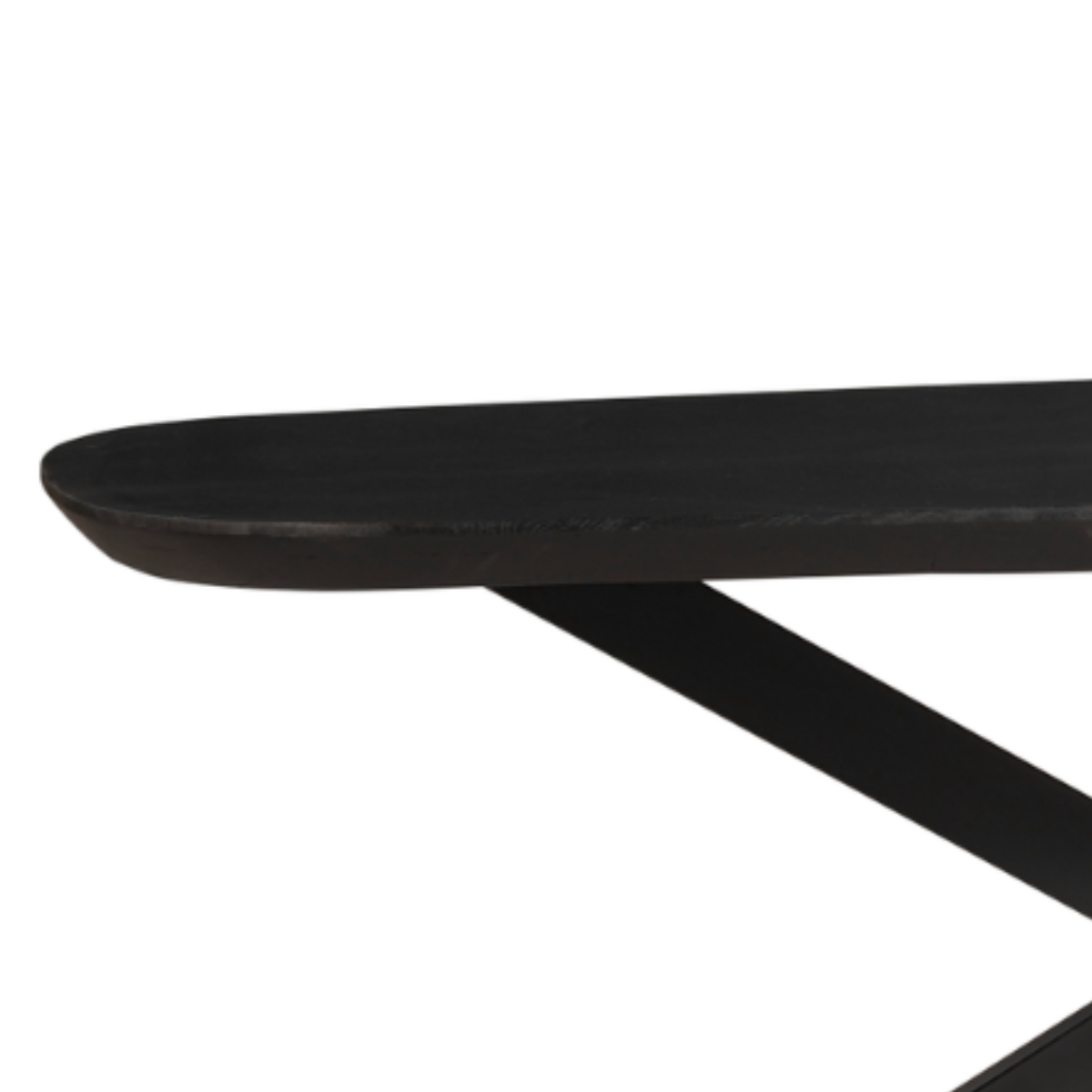 Tafelblad Deens Ovaal Eikenhout Swiss Edge Zwart