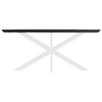 Tischplatte dänisch oval Eiche Swiss Edge Schwarz