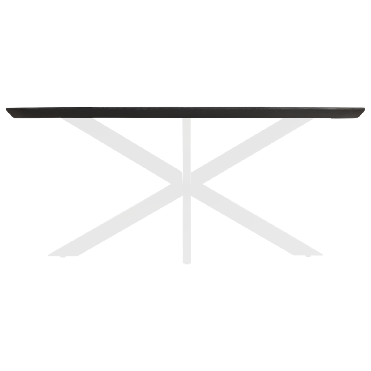 Tafelblad Deens Ovaal Eikenhout Swiss Edge Zwart