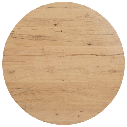Tafelblad Rond Eikenhout Swiss Edge Naturel
