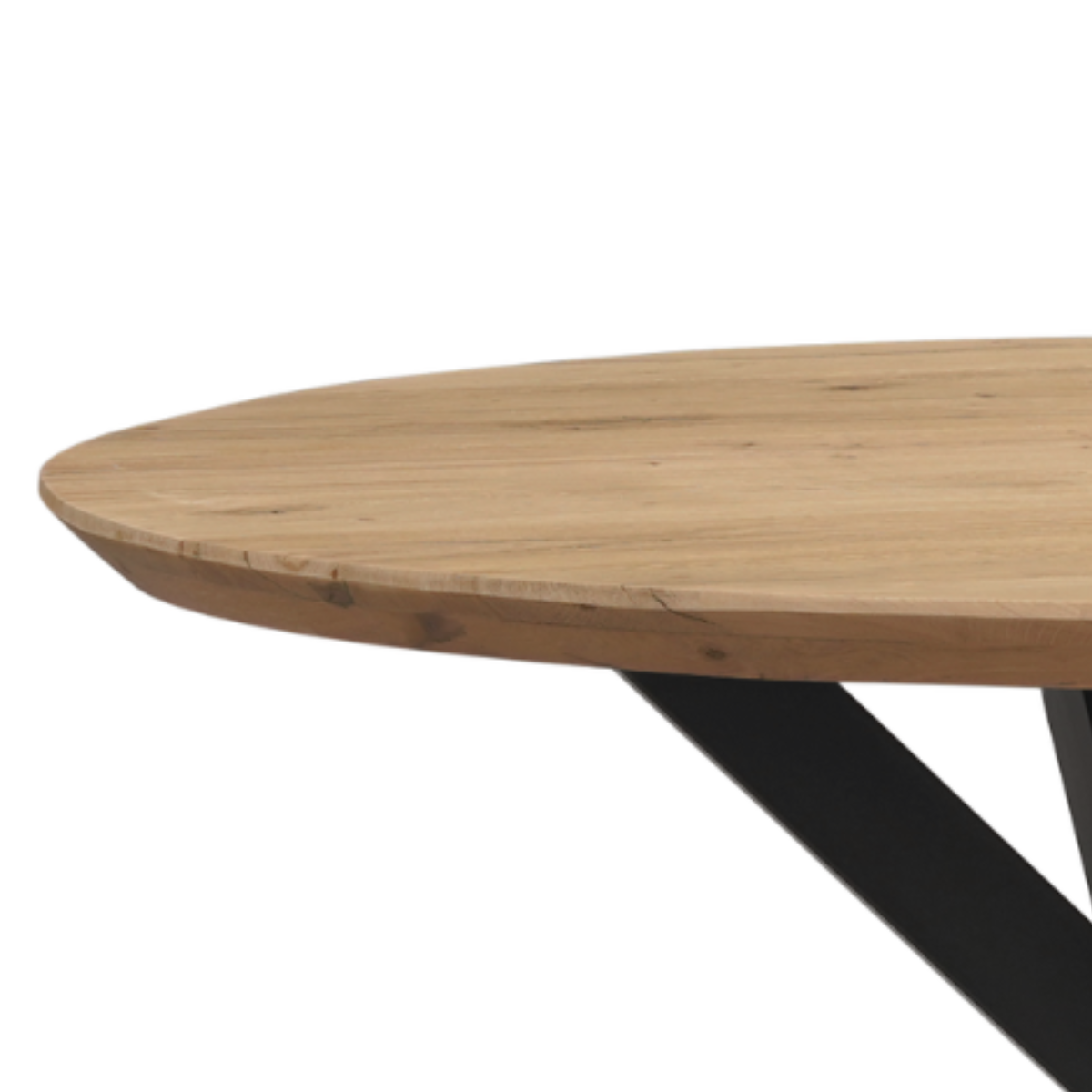 Tafelblad Rond Eikenhout Swiss Edge Naturel