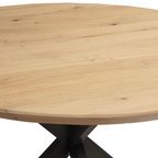 Plateau de table rond en chêne Swiss Edge naturel