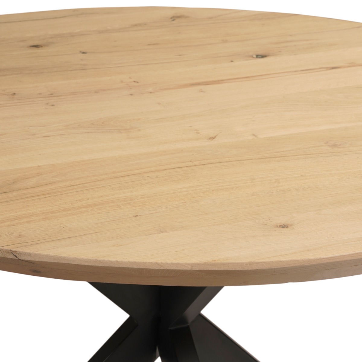 Tafelblad Rond Eikenhout Swiss Edge Naturel