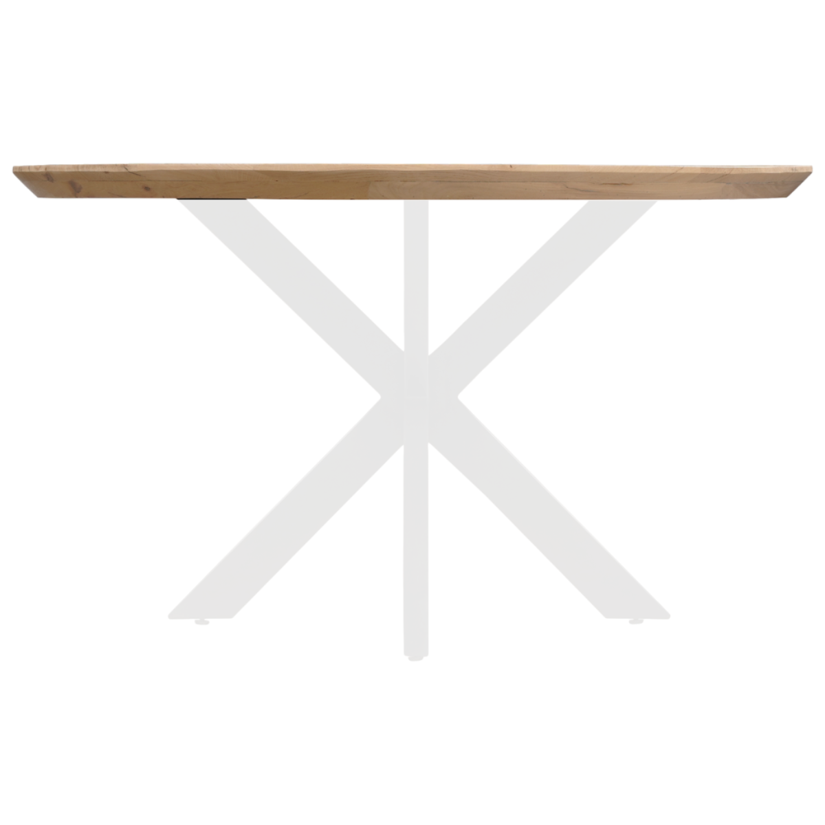 Tafelblad Rond Eikenhout Swiss Edge Naturel