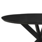 Tischplatte rund Eiche Swiss Edge Schwarz