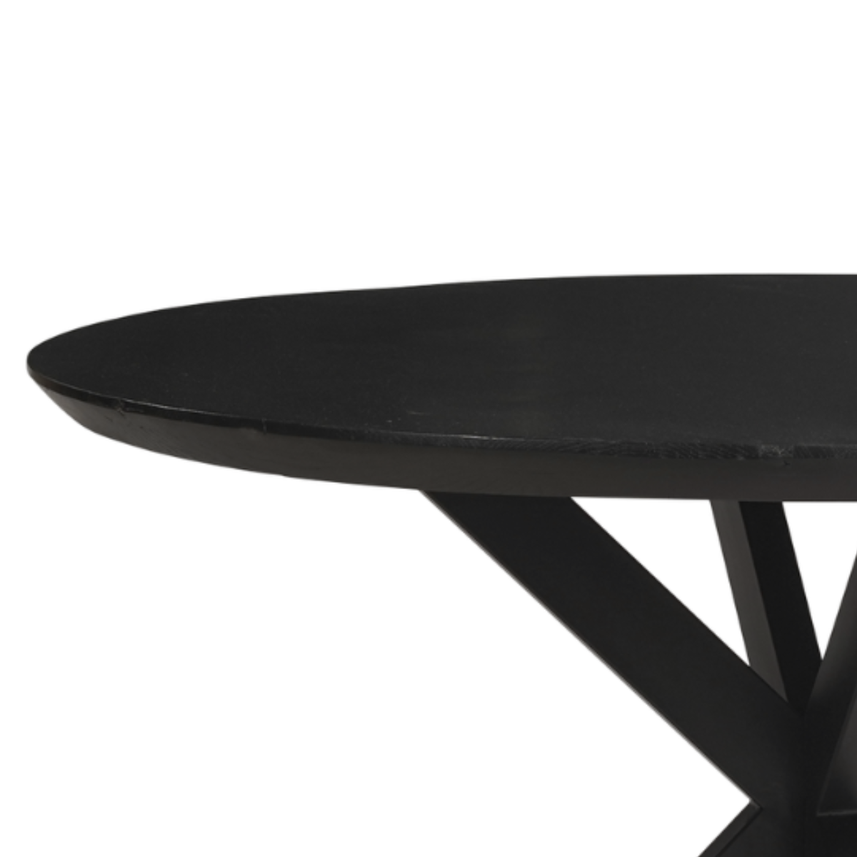 Tafelblad Rond Eikenhout Swiss Edge Zwart