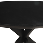 Tischplatte rund Eiche Swiss Edge Schwarz
