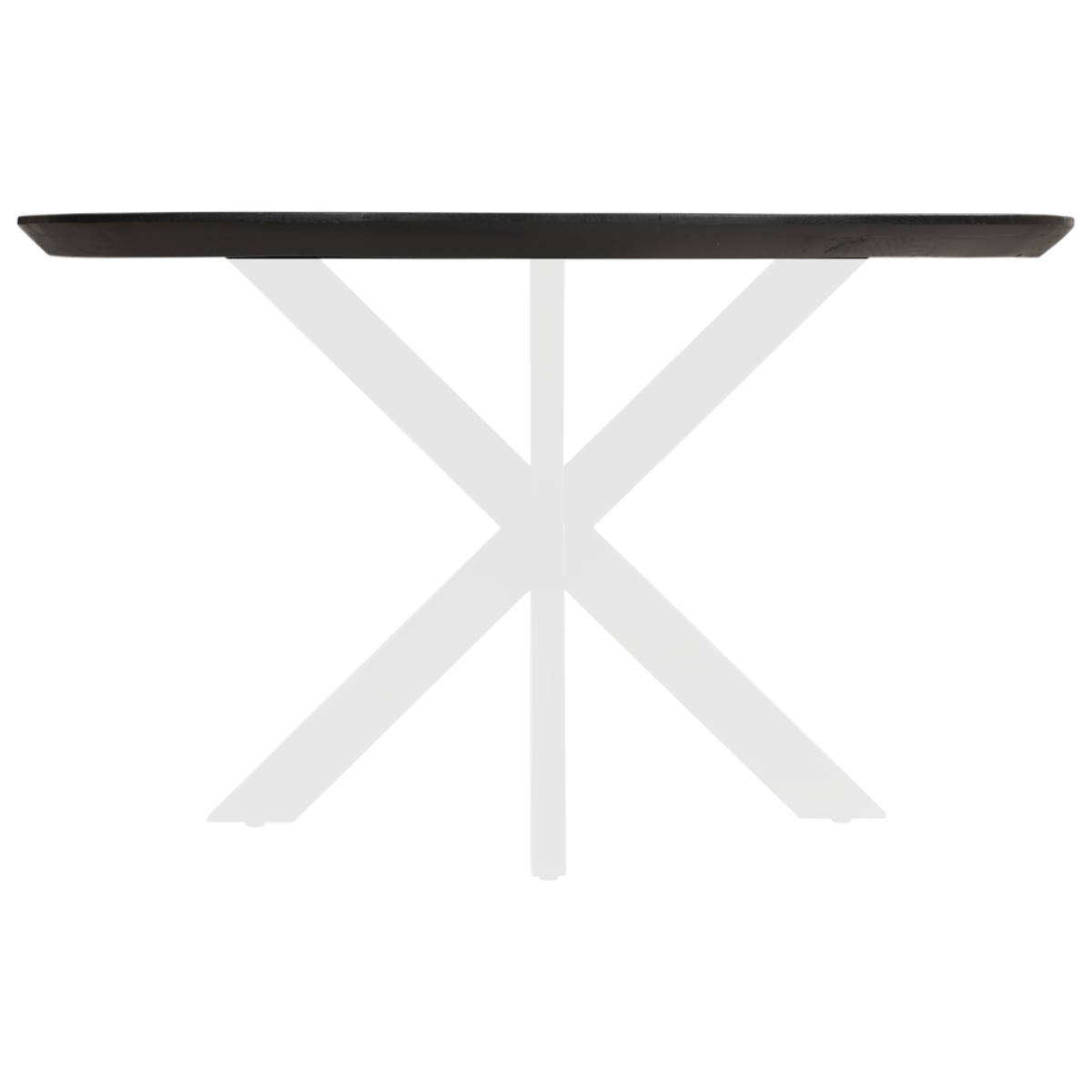 Tafelblad Rond Eikenhout Swiss Edge Zwart