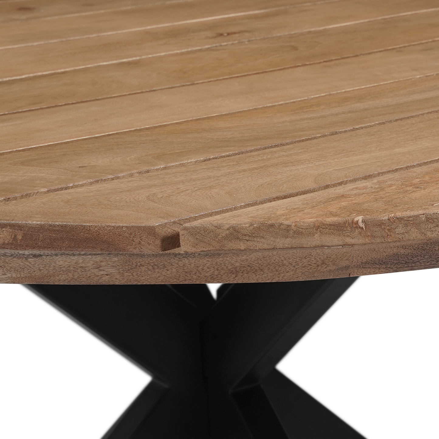 Tuintafel Rond Mangohout Swiss Edge Naturel