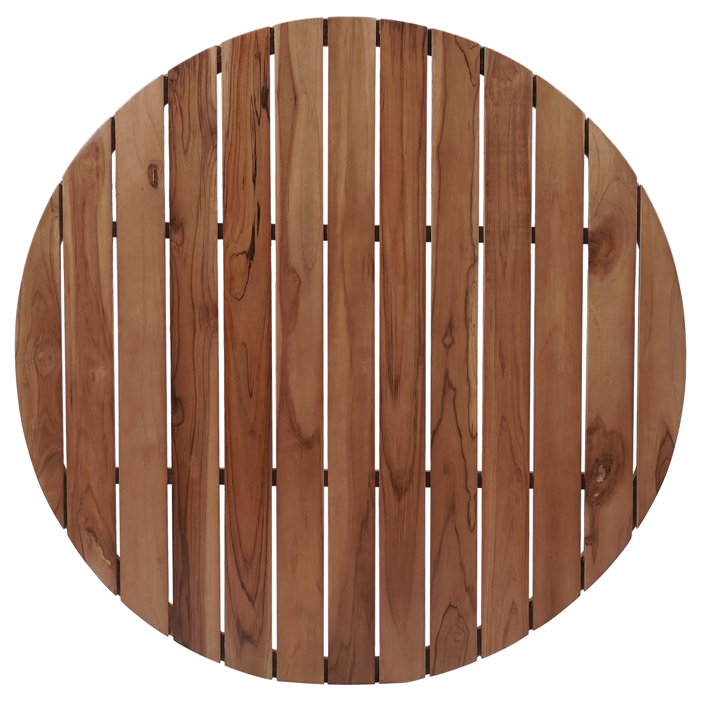 Tuintafelblad Rond Teak Swiss Edge Naturel