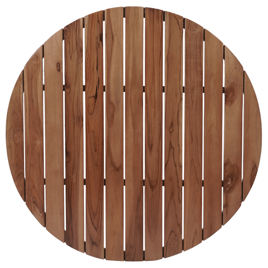 Tuintafelblad Rond Teak Swiss Edge Naturel