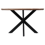 Table de jardin ronde en teck Swiss Edge naturel