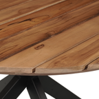 Table de jardin ronde en teck Swiss Edge naturel