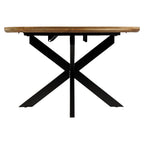 Tafel Uitschuifbaar Rond Ovaal Mangohout Naturel - 120 cm ø