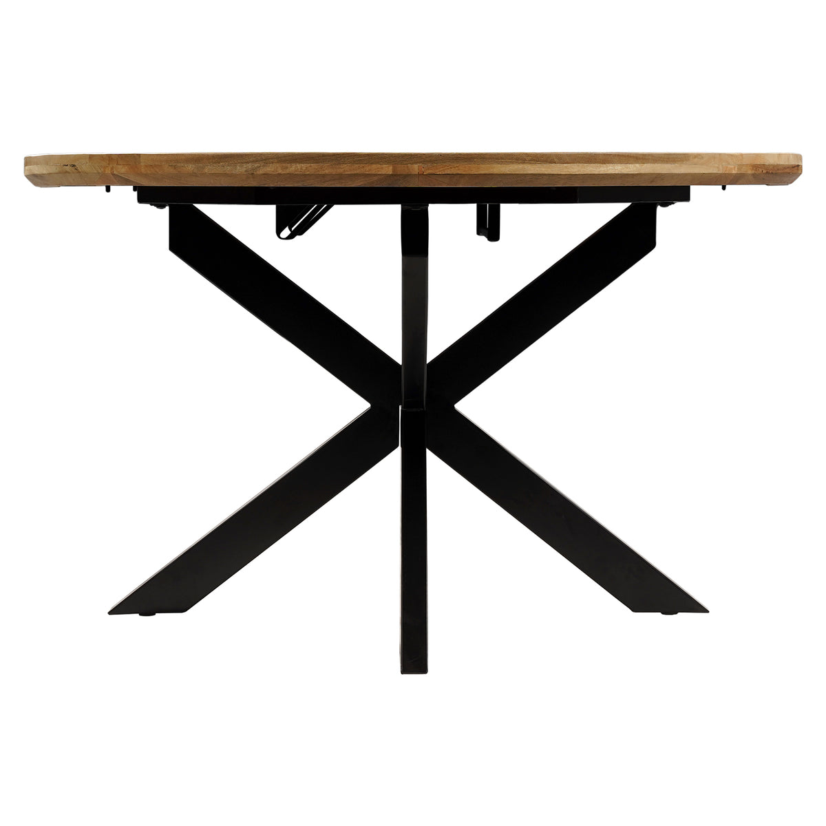 Tafel Uitschuifbaar Rond Ovaal Mangohout Naturel - 120 cm ø