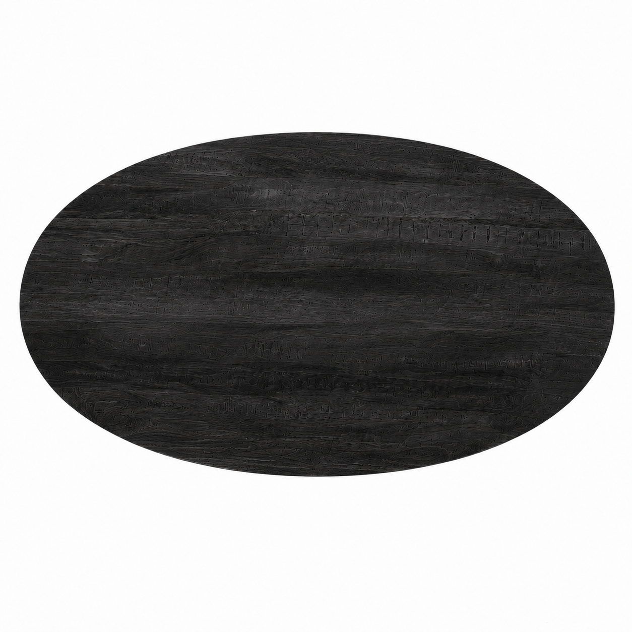 Salontafel Ovaal Mangohout Zwart - 110 x 55 cm