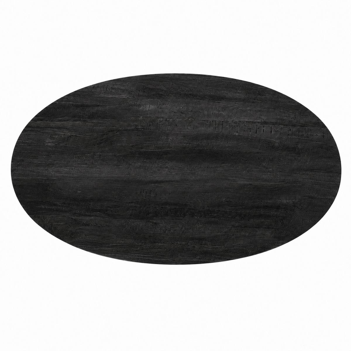 Salontafel Ovaal Mangohout Zwart - 110 x 55 cm