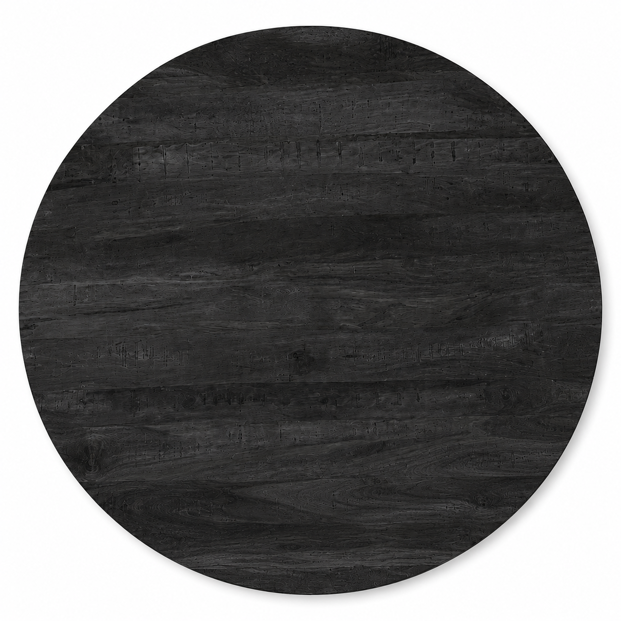Salontafel Rond Mangohout Zwart - 80 cm ø