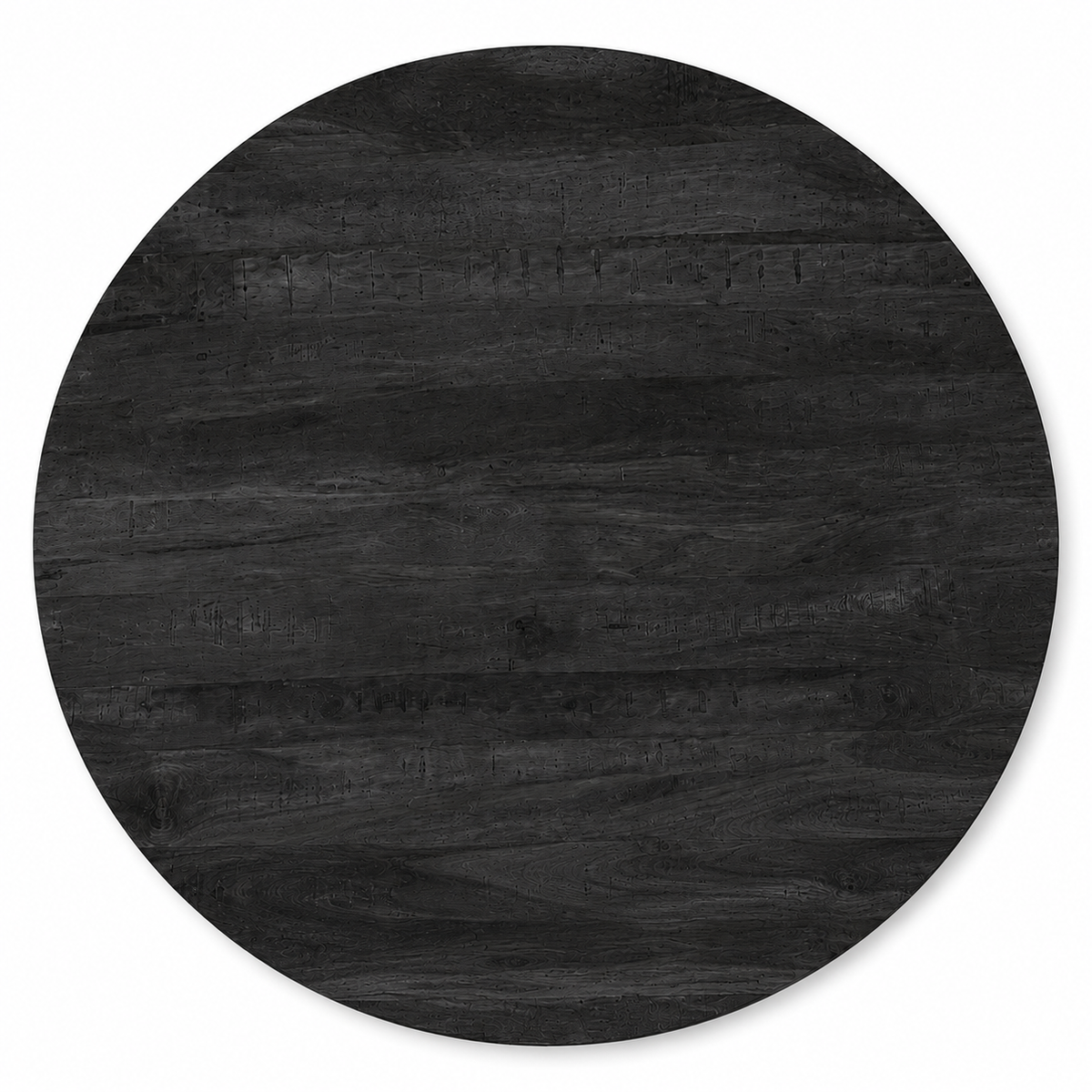 Salontafel Rond Mangohout Zwart - 80 cm ø