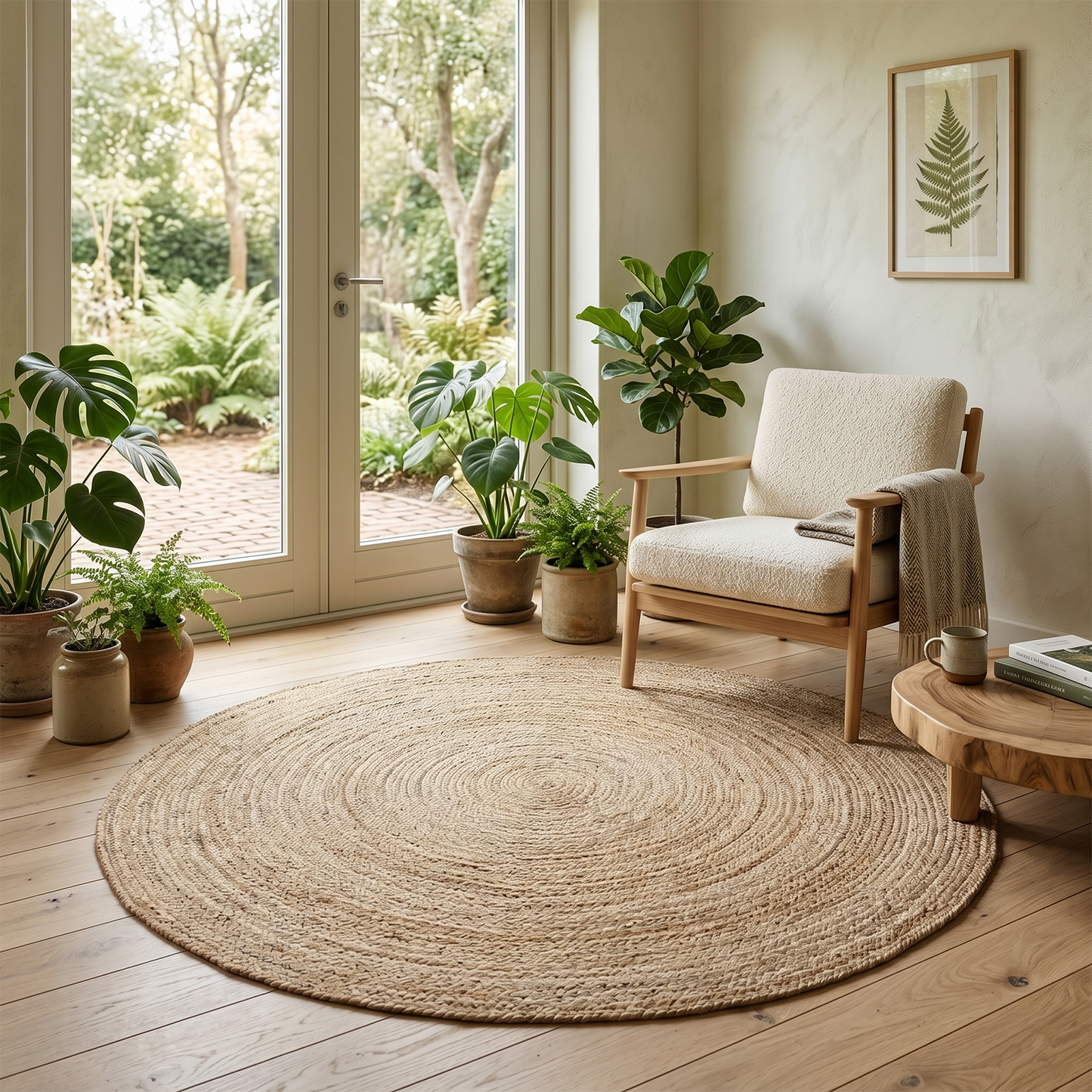Rond Jute Rug Naturel - 210 cm