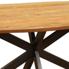 Esstisch dänisch oval Swiss Mangoholz Natur