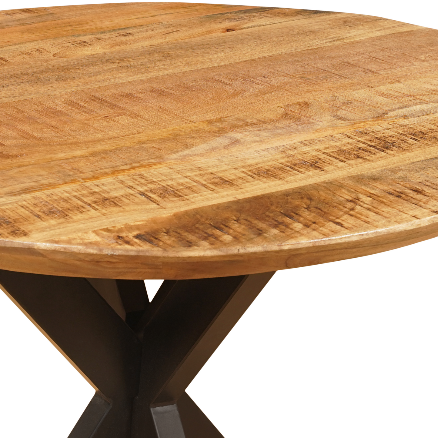 Eettafel Rond Swiss Edge Mangohout Naturel