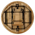 Tafel Uitschuifbaar Rond Ovaal Mangohout Naturel - 120 cm ø